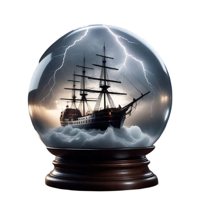 Free ai generated globe ship illustration