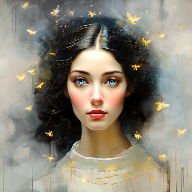 Free beautiful girl julia illustration