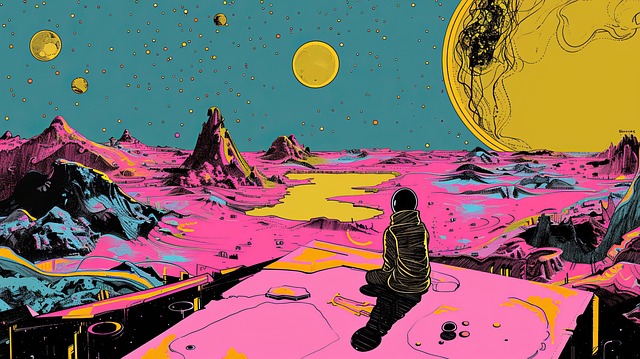 Free ai generated galaxy comic illustration
