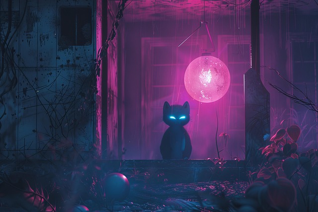 Free ai generated halloween glowing illustration