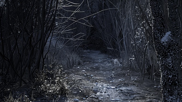 Free ai generated path forest illustration