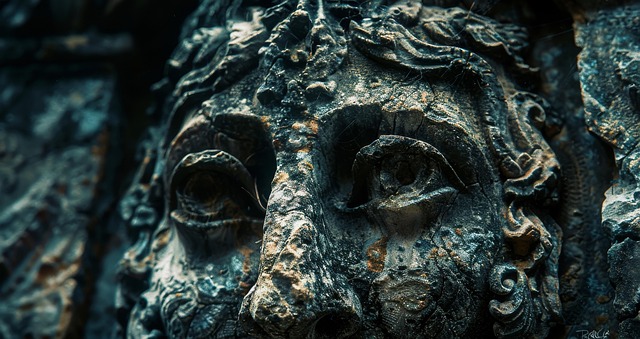 Free ai generated old ruin sculpture illustration