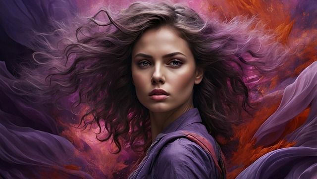Free ai generated woman face illustration