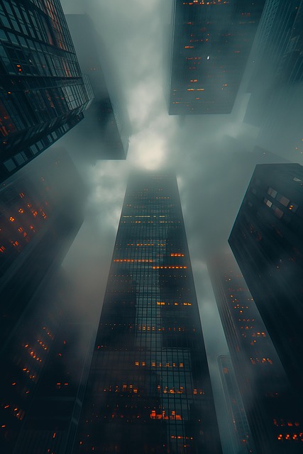Ai Generert, By, Skyskrapere, Arkitektur