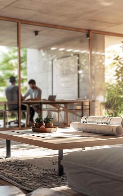 Free ai generated architect blueprints illustration