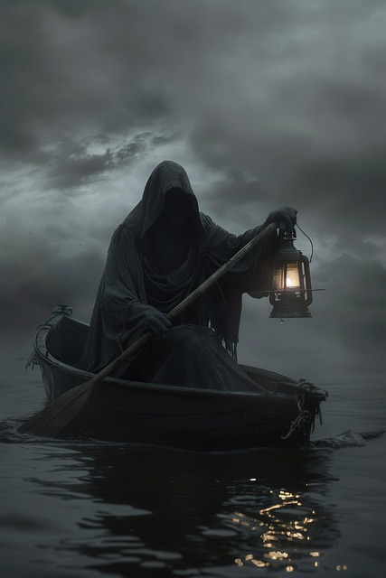 Free ai generated grim reaper dark cloak illustration