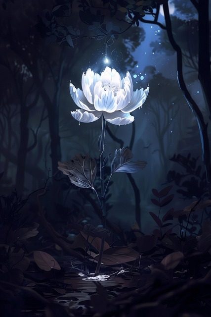 Ai Generiert, Lotusblume, Glühend