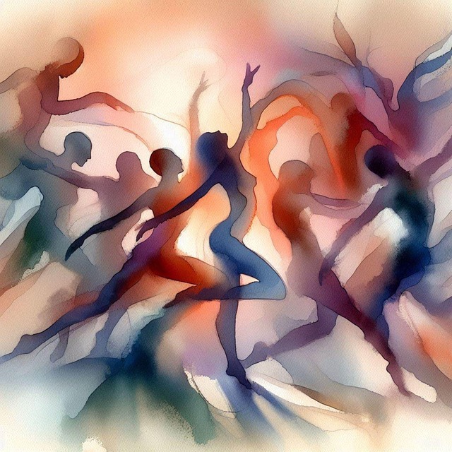 Free ai generated dancing shadows illustration
