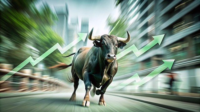 Free ai generated bull business illustration