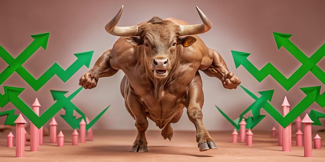 Free ai generated bull economy illustration