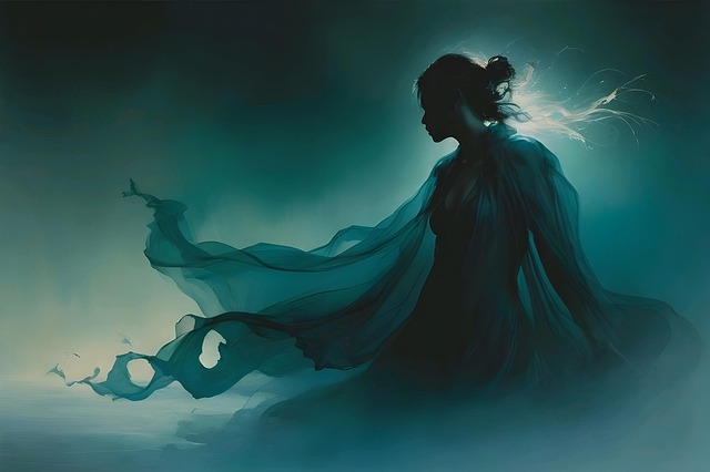 Free ai generated woman gloomy illustration