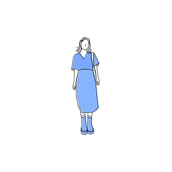 Frau, Modell, Kleid, Mode, Pose, Posiert