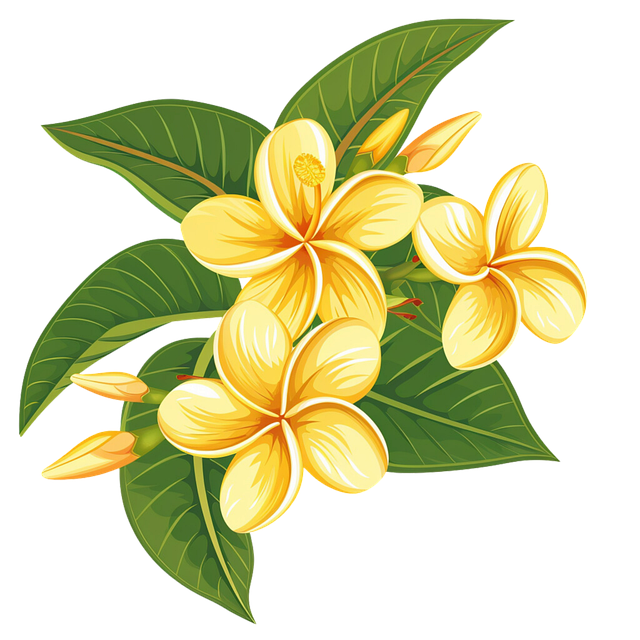 Free ai generated frangipani plumeria illustration