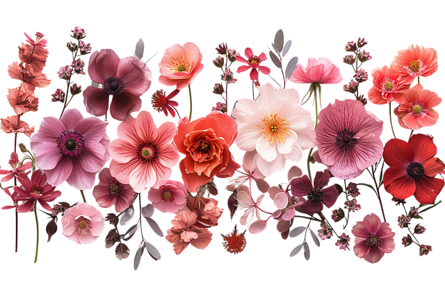 Blandede Blomster, Vektor Kunst