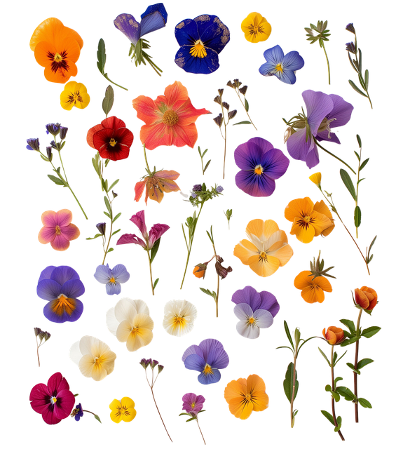 Blandede Blomster, Vektor Kunst