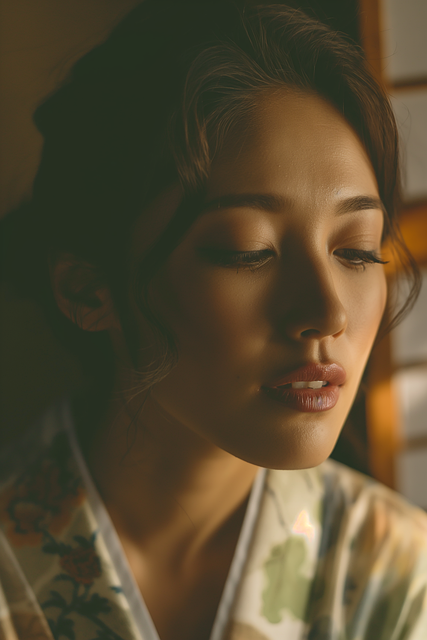 Free ai generated woman kimono illustration