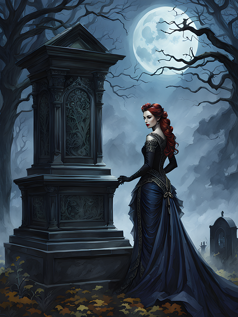 Free ai generated vampire goth illustration