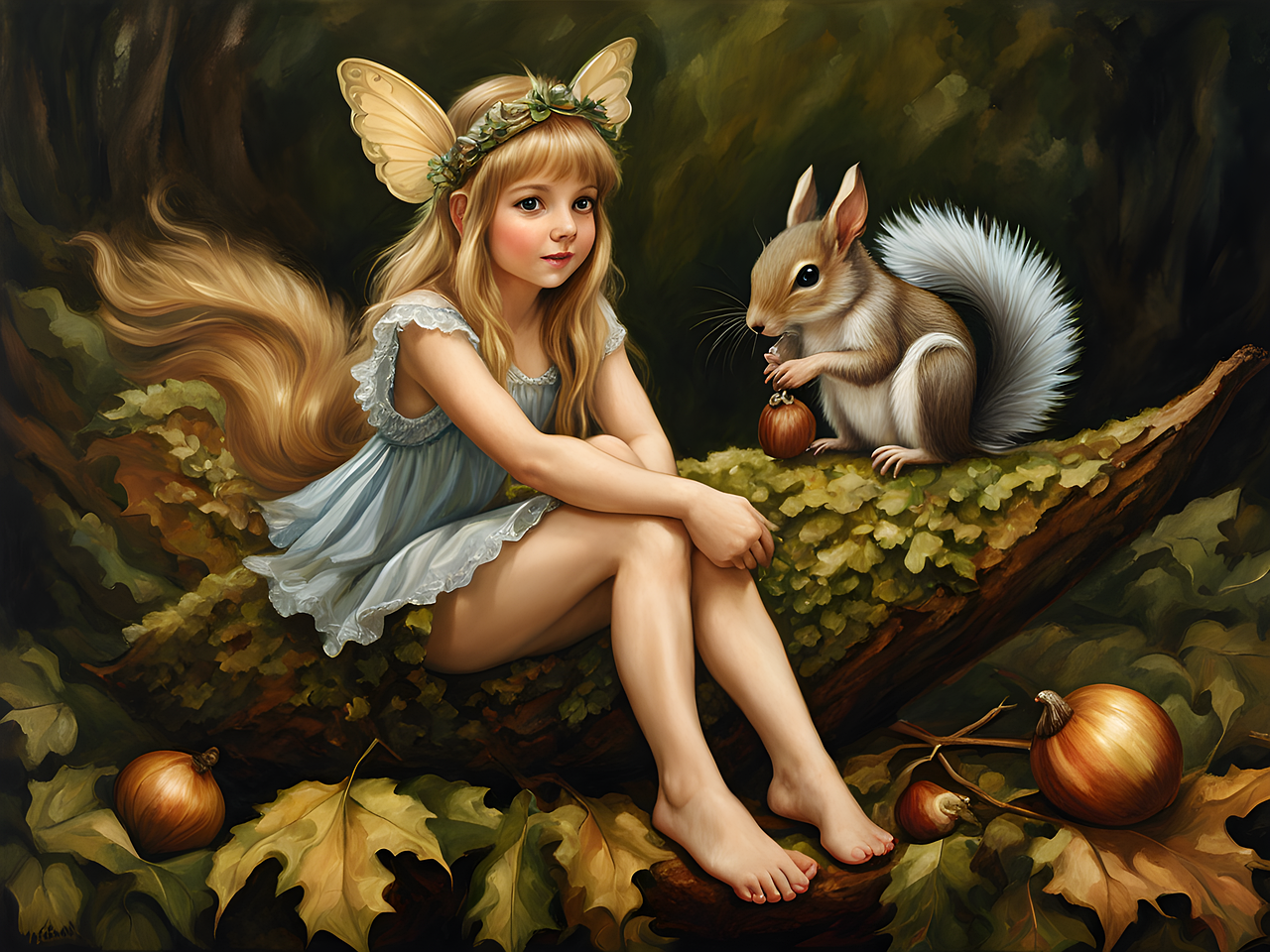 Download ai generated squirrel fairy royalty free stock illustration