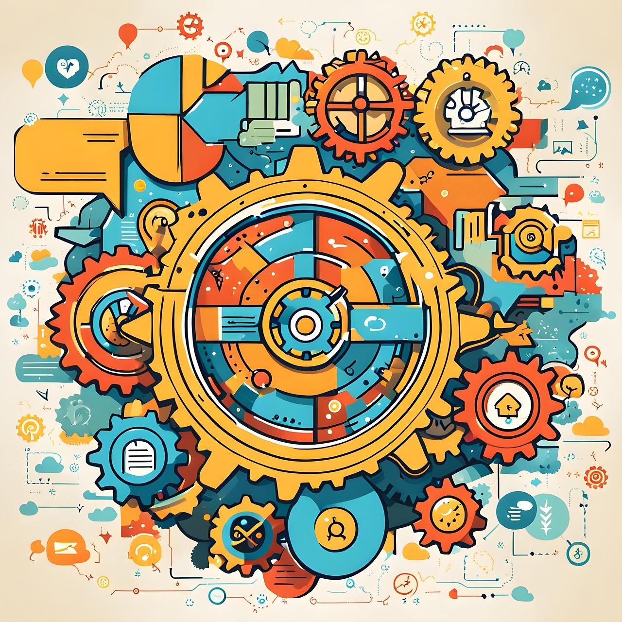 Download free HD stock image of Ai Generated Gears Free ai generated gears mechanism illustration