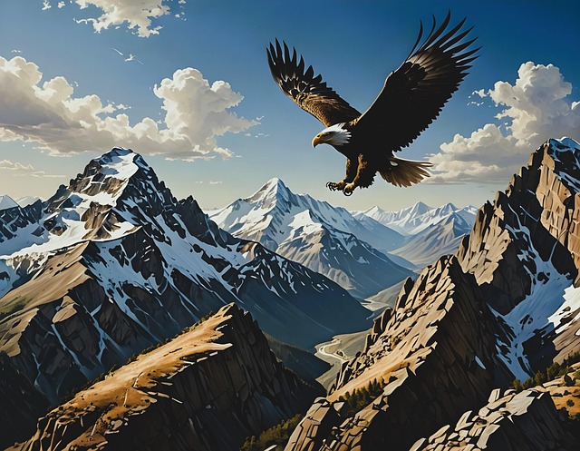 Free ai generated eagle leadership illustration
