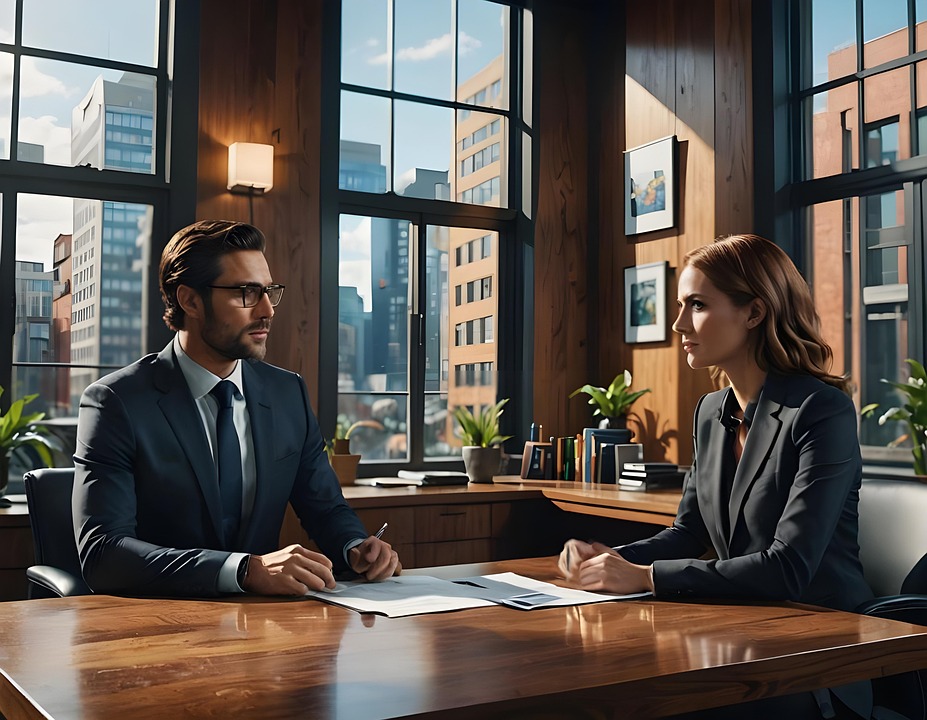 Download Ai Generated, Interviewer, Applicant. Royalty-Free Stock ...