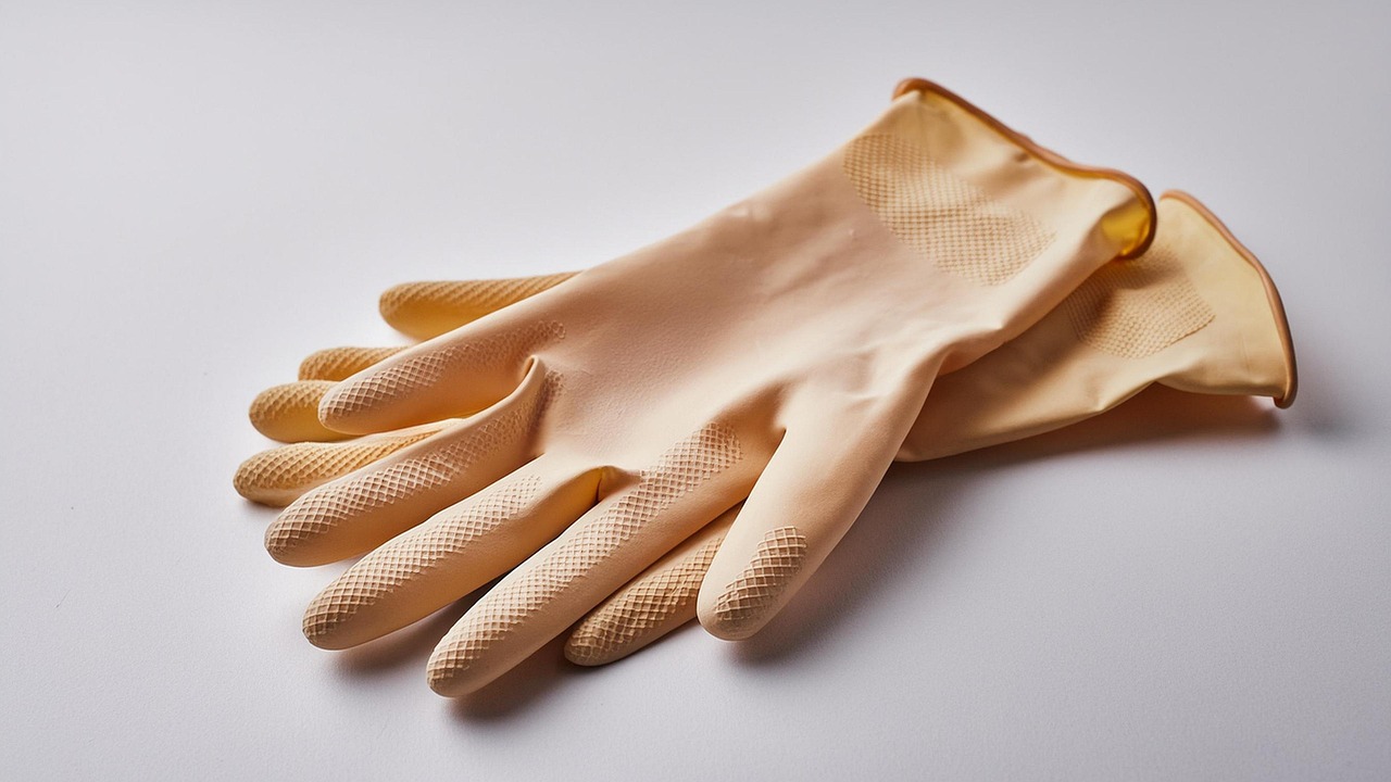 gloves, rubber, dishwasher, kitchen, nature, dishes, dirty, sink, water, clean, cooking