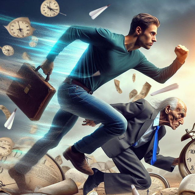 Free ai generated time race illustration