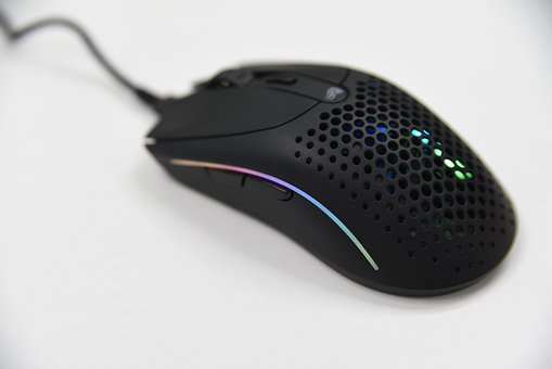 Mus, Computer, Sort, Trådløs, Led, Spil