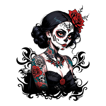 Ai Generiert, La Catrina, Zuckerschädel