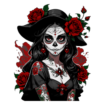 Ai Generiert, La Catrina, Zuckerschädel
