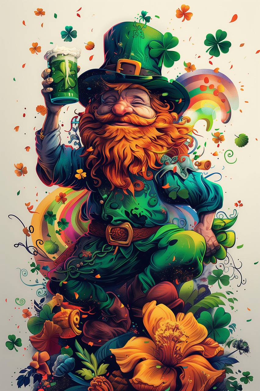 Download free HD stock image of Ai Generated Leprechaun Free ai generated leprechaun irishman illustration