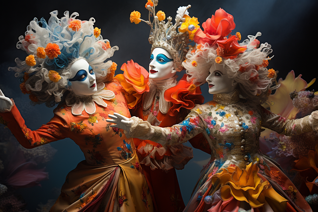 Free ai generated carnival costume illustration