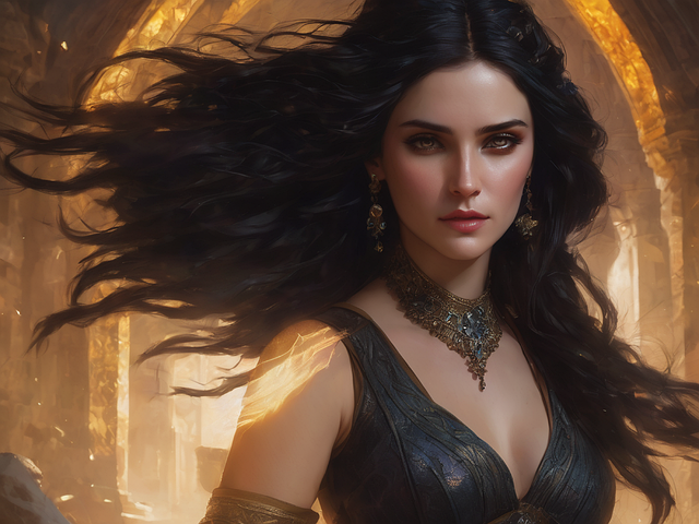 Free ai generated yennefer witcher illustration