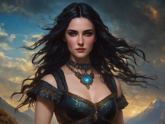 Free ai generated yennefer witcher illustration