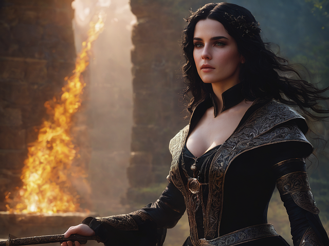 Free ai generated yennefer witcher illustration