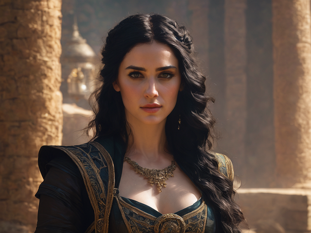 Free ai generated yennefer witcher illustration