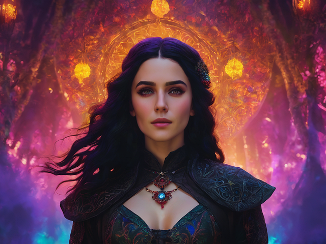 Free ai generated yennefer witcher illustration