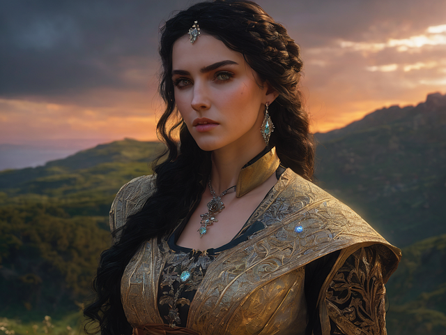 Free ai generated yennefer witcher illustration