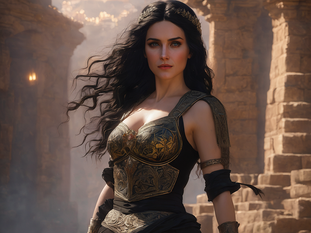 Free ai generated yennefer witcher illustration