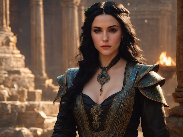 Free ai generated yennefer witcher illustration