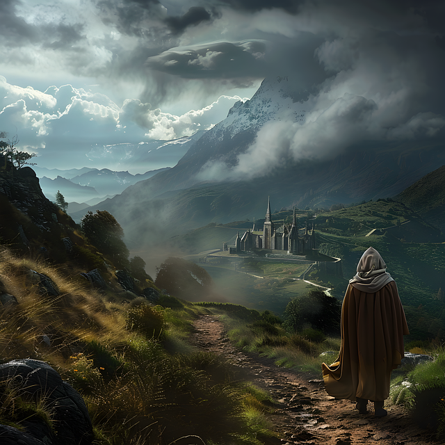 Free ai generated pilgrim tourism illustration