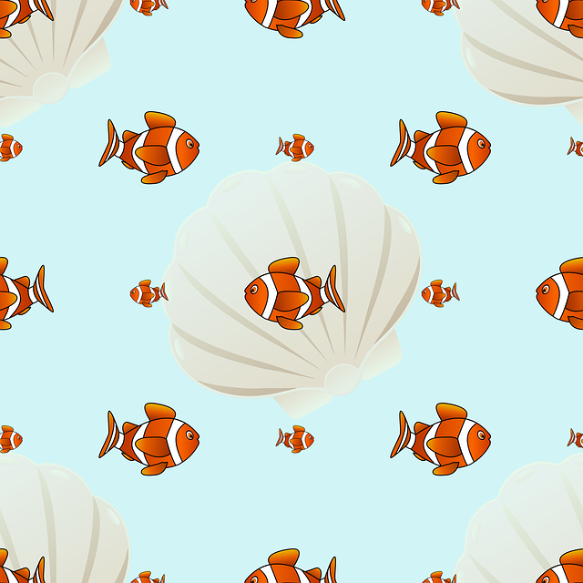Free fish clown fish shell vector