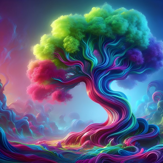 Free ai generated tree oak illustration
