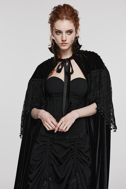 Frau, Modell, Düster, Punk-Kleid