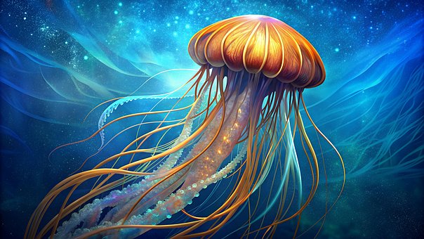 Free Ai Generated Jellyfish illustration and picture