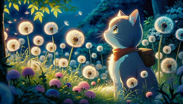Free ai generated cat back pack illustration