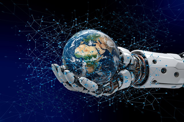Free ai generated hand cyborg illustration