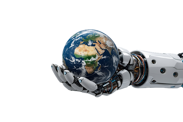 Free ai generated hand cyborg illustration