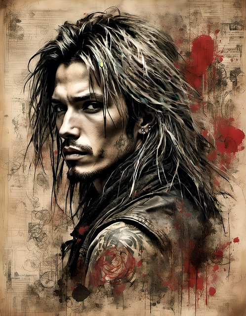 Free ai generated man singer illustration