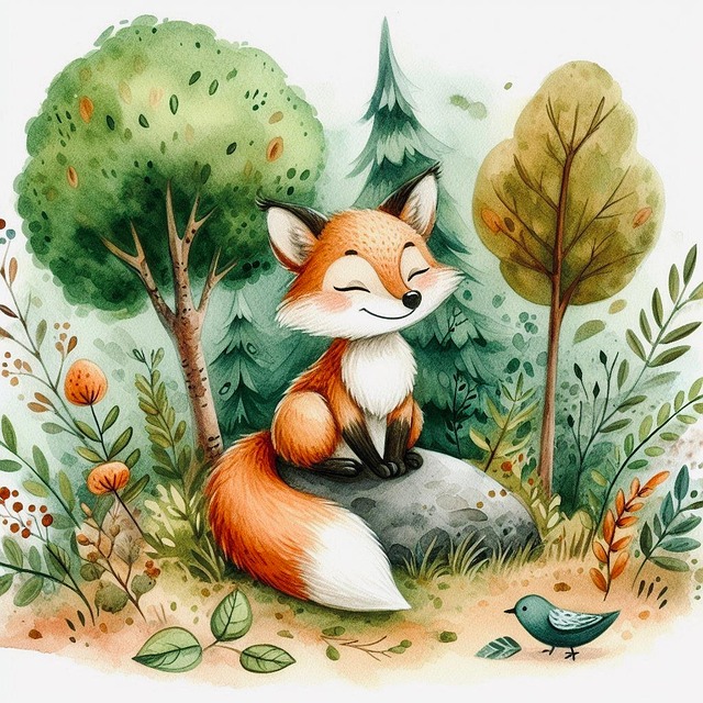 Free ai generated fox animal illustration